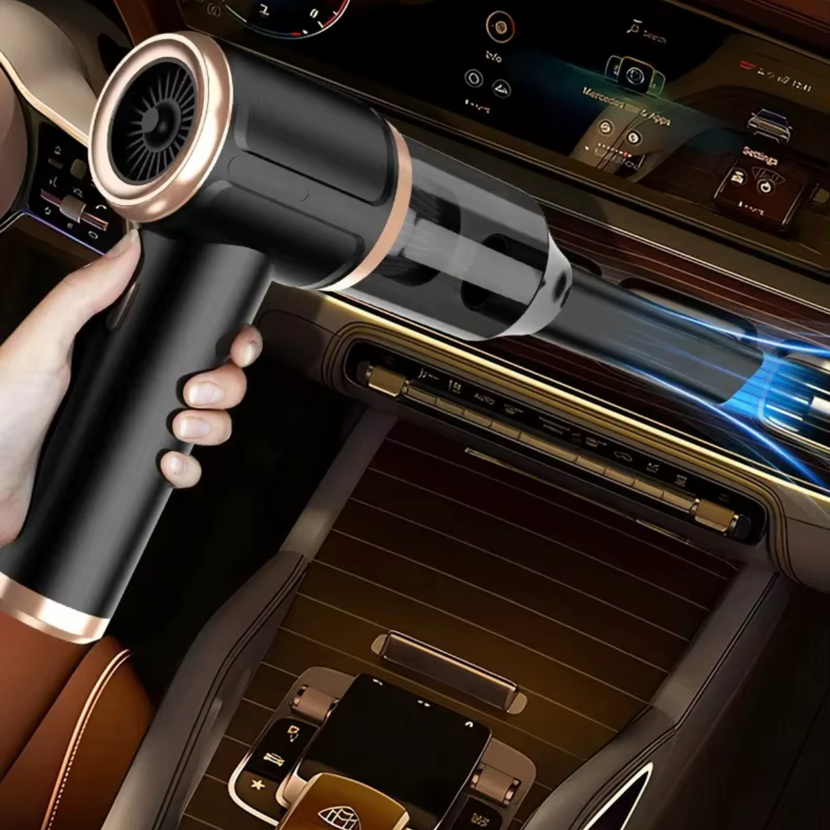 Aspirateur Voiture 4-en-1 – Puissant, Compact & Silencieux  – 98 000 PA