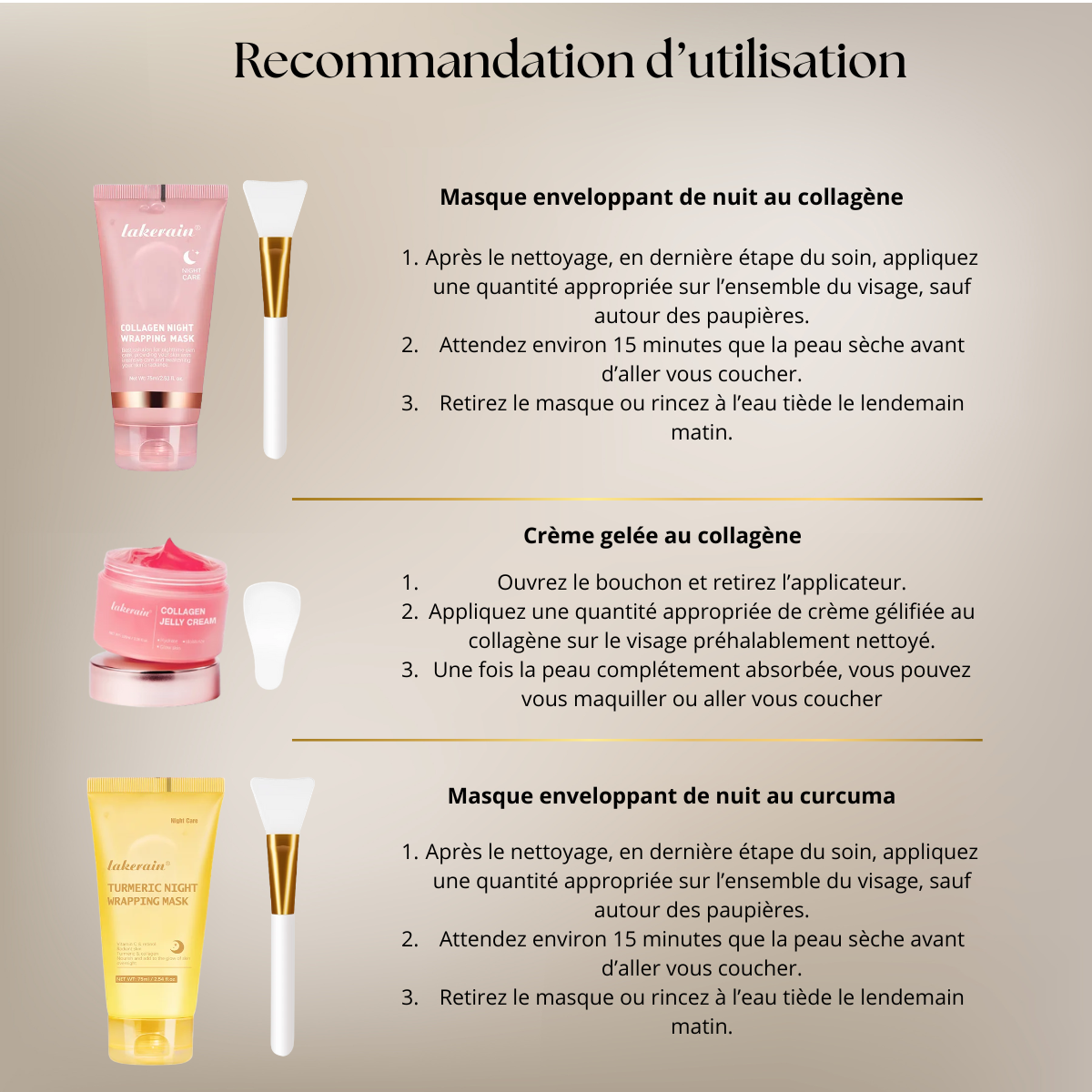 Masque de Nuit au Collagène – Hydratation Profonde & Élasticité Maximale