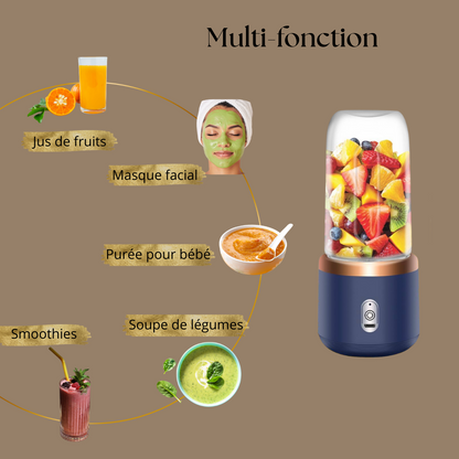 Mini Presse-Agrumes Portable – Mixeur de Jus Rechargeable