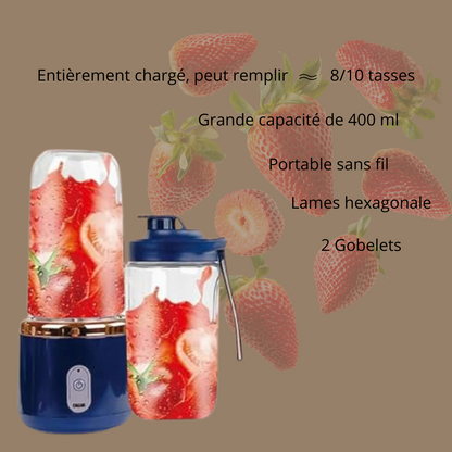 Mini Presse-Agrumes Portable – Mixeur de Jus Rechargeable